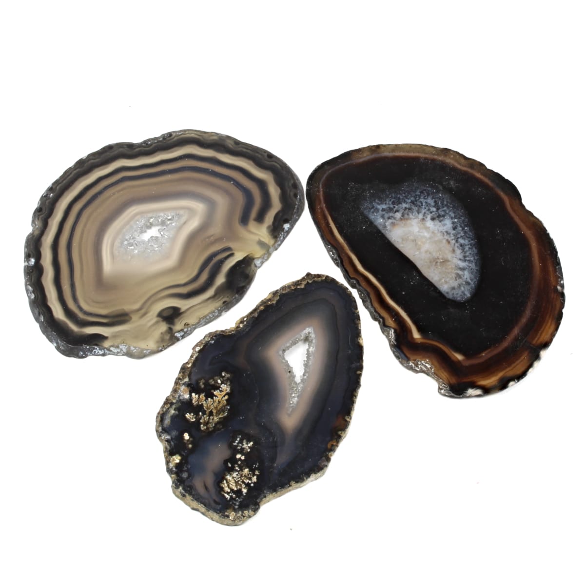 Black 2025 agate slices