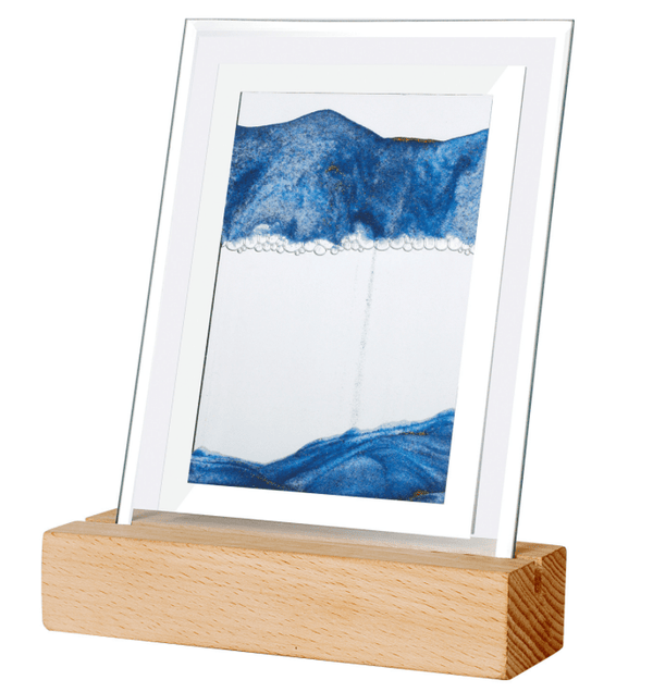 Moodscape Wooden Base Blue Sand Picture