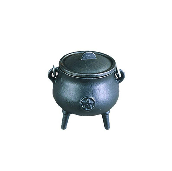 Mini Pentragram Cast Iron Cauldron (3.5 in.)