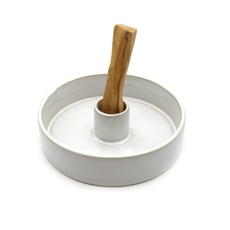 Ceramic Palo Santo Burner (4 in.) - White