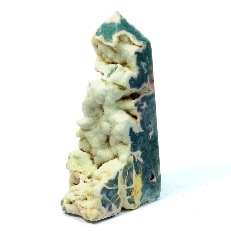 Moss Agate Carved Point (473g)