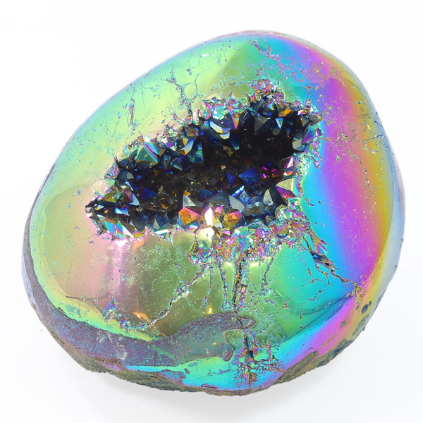 Titanium Aura Agate Geode (1296g)