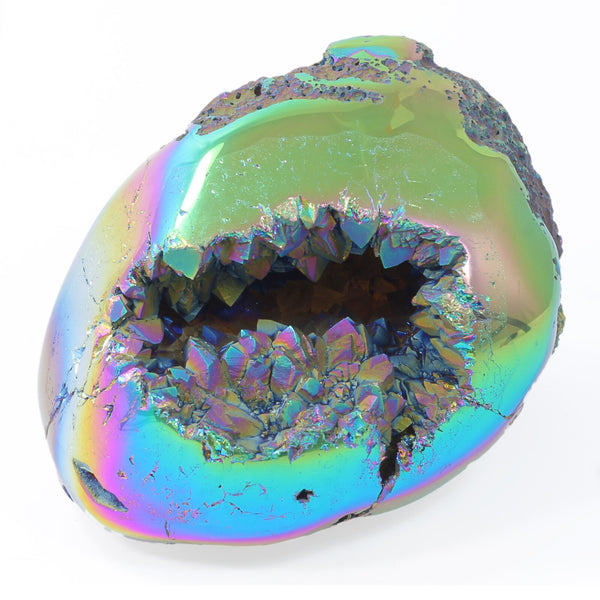 Titanium Aura Agate Geode (2039g)