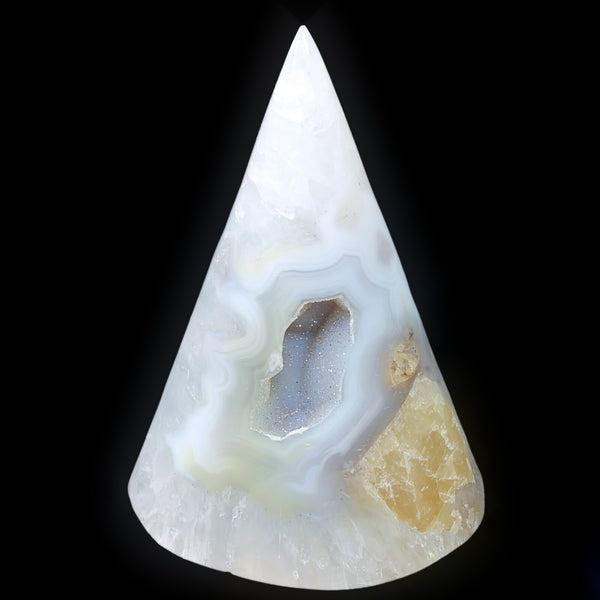 White Agate Christmas Tree (986g)