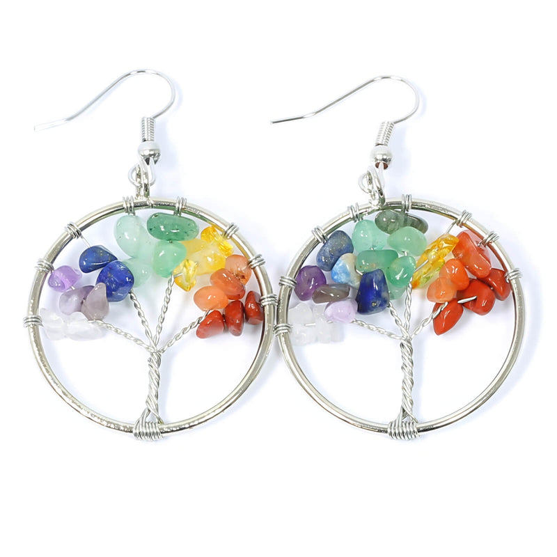 Chakra Tree Of Life Earrings