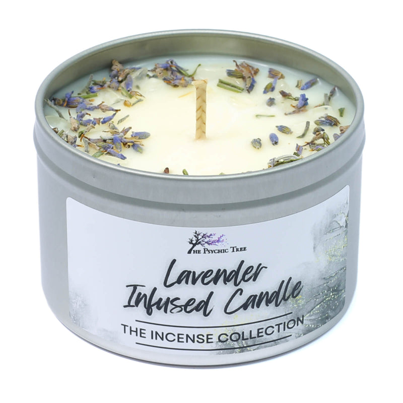 Lavender Crystal Infused Scented Candle - The Incense Collection