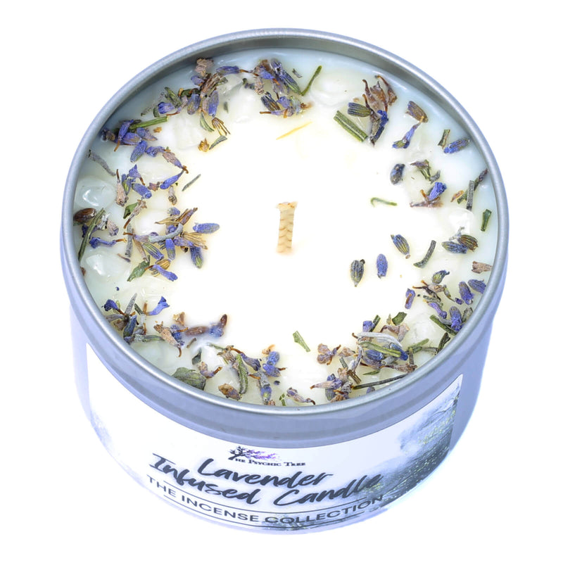 Lavender Crystal Infused Scented Candle - The Incense Collection