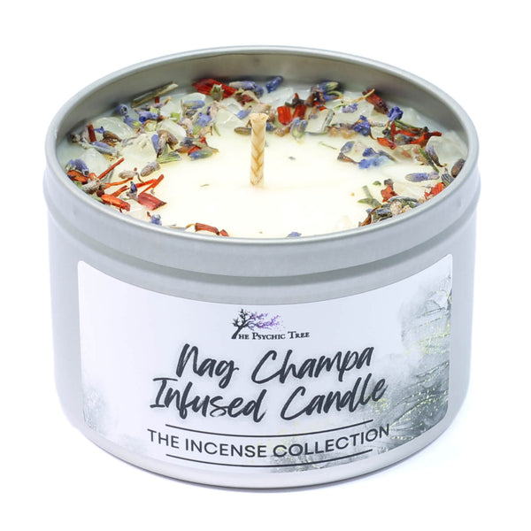 Nag Champa Crystal Infused Scented Candle - The Incense Collection