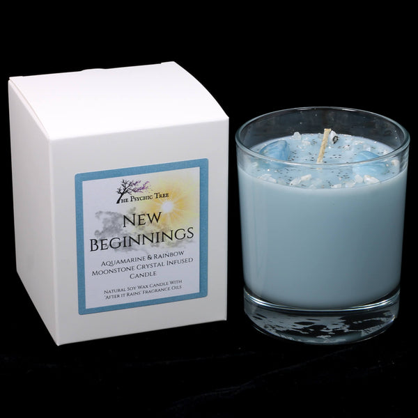 New Beginnings - Crystal Infused Scented Candle