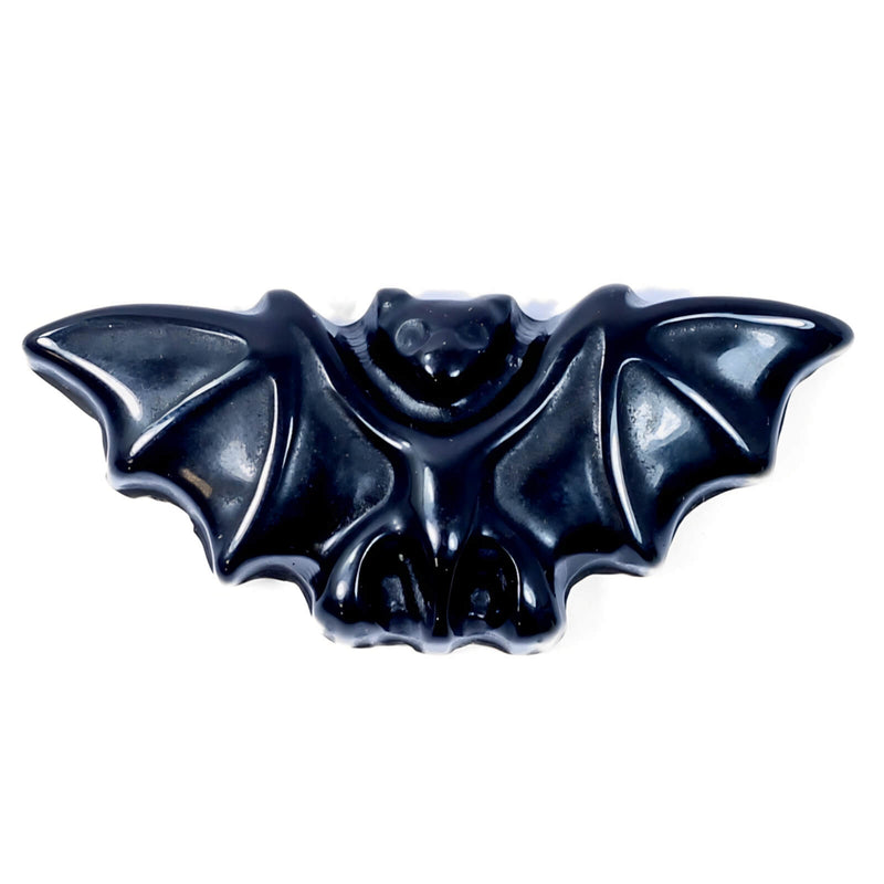 Black Obsidian Bat Carving