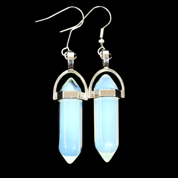 Opalite Crystal Point Earrings