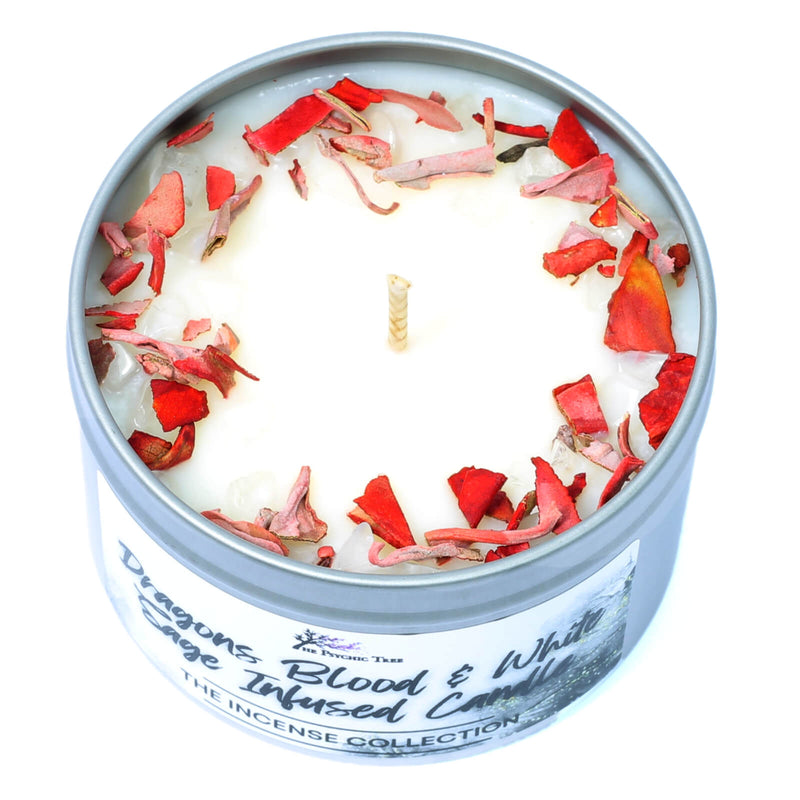 Sandalwood Crystal Infused Scented Candle - The Incense Collection