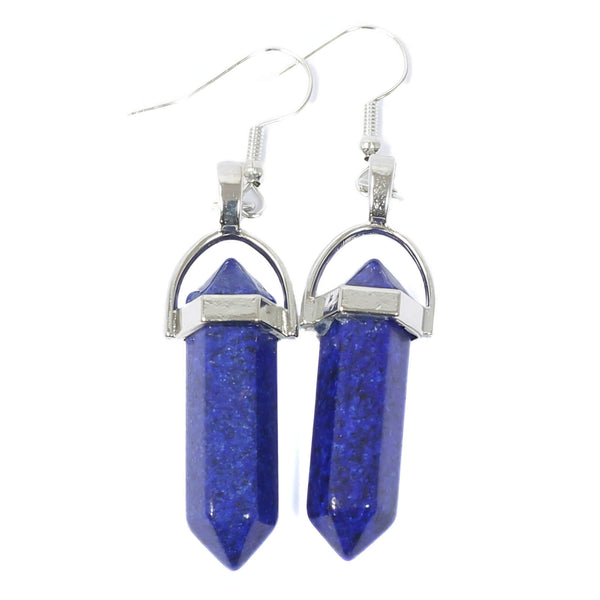 Sodalite Crystal Point Earrings