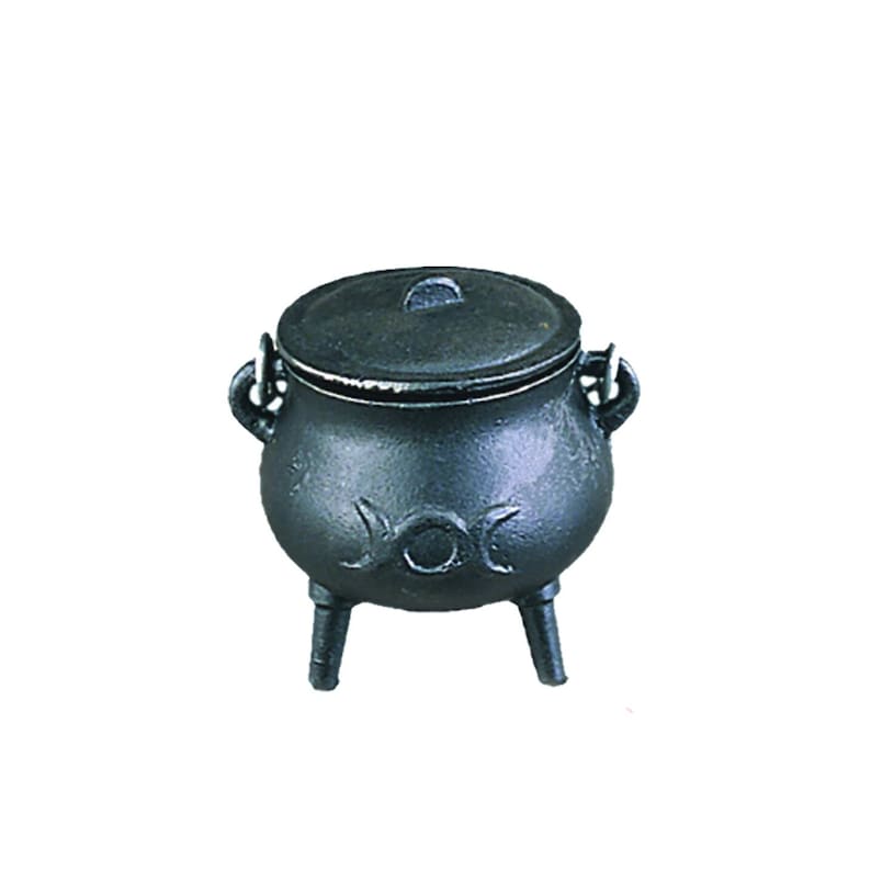 Mini Triple Moon Cast Iron Cauldron (3.5 in.)