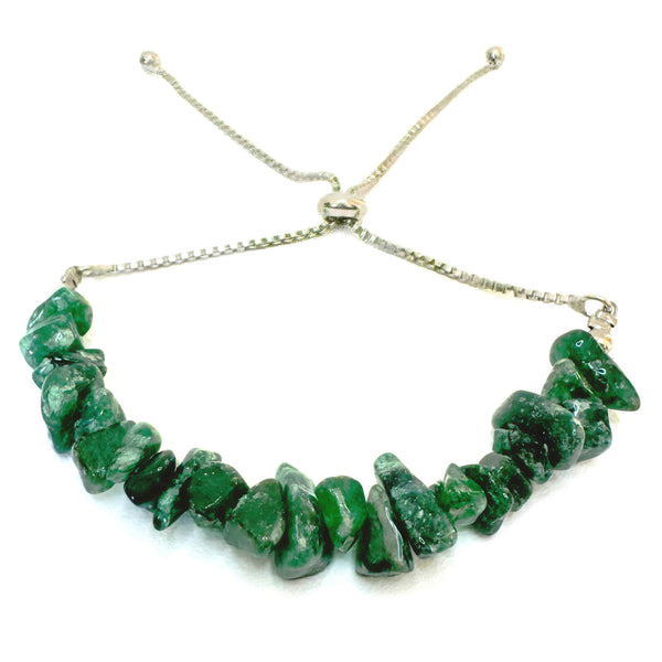 Green Aventurine Stone Chip Adjustable Bracelet