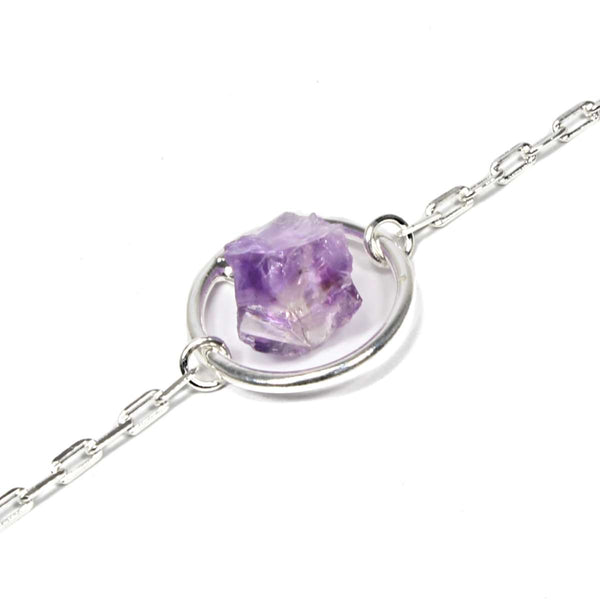 Amethyst Eternity Bracelet - Silver