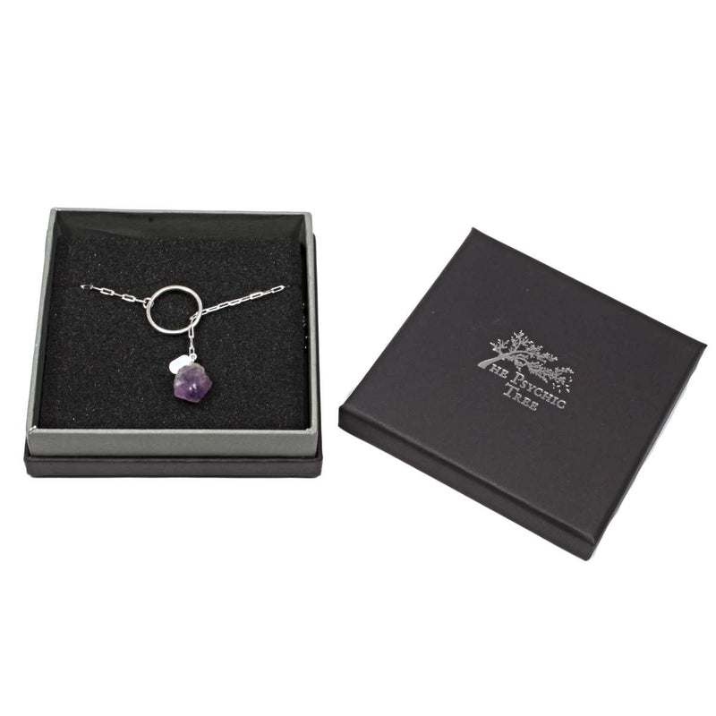 Amethyst Eternity Necklace - Silver