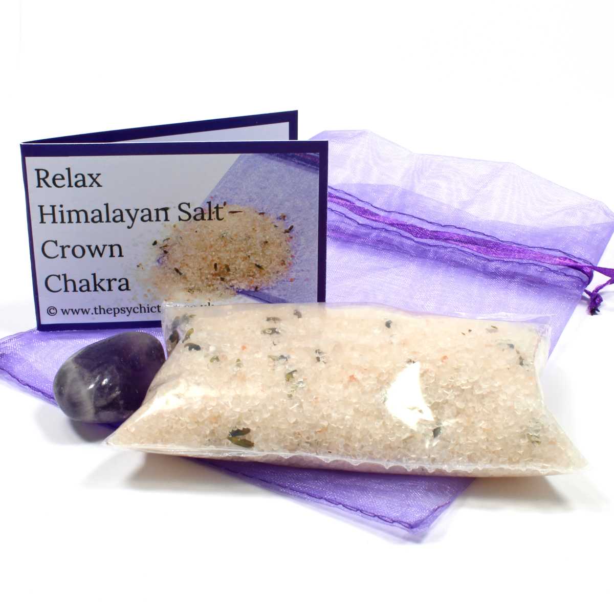 Relax Crystal Infused Bath Salts Crown Chakra