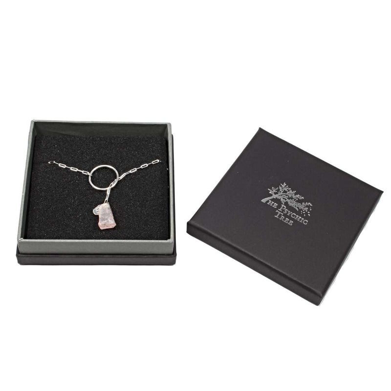 Rose Quartz Eternity Necklace - Silver